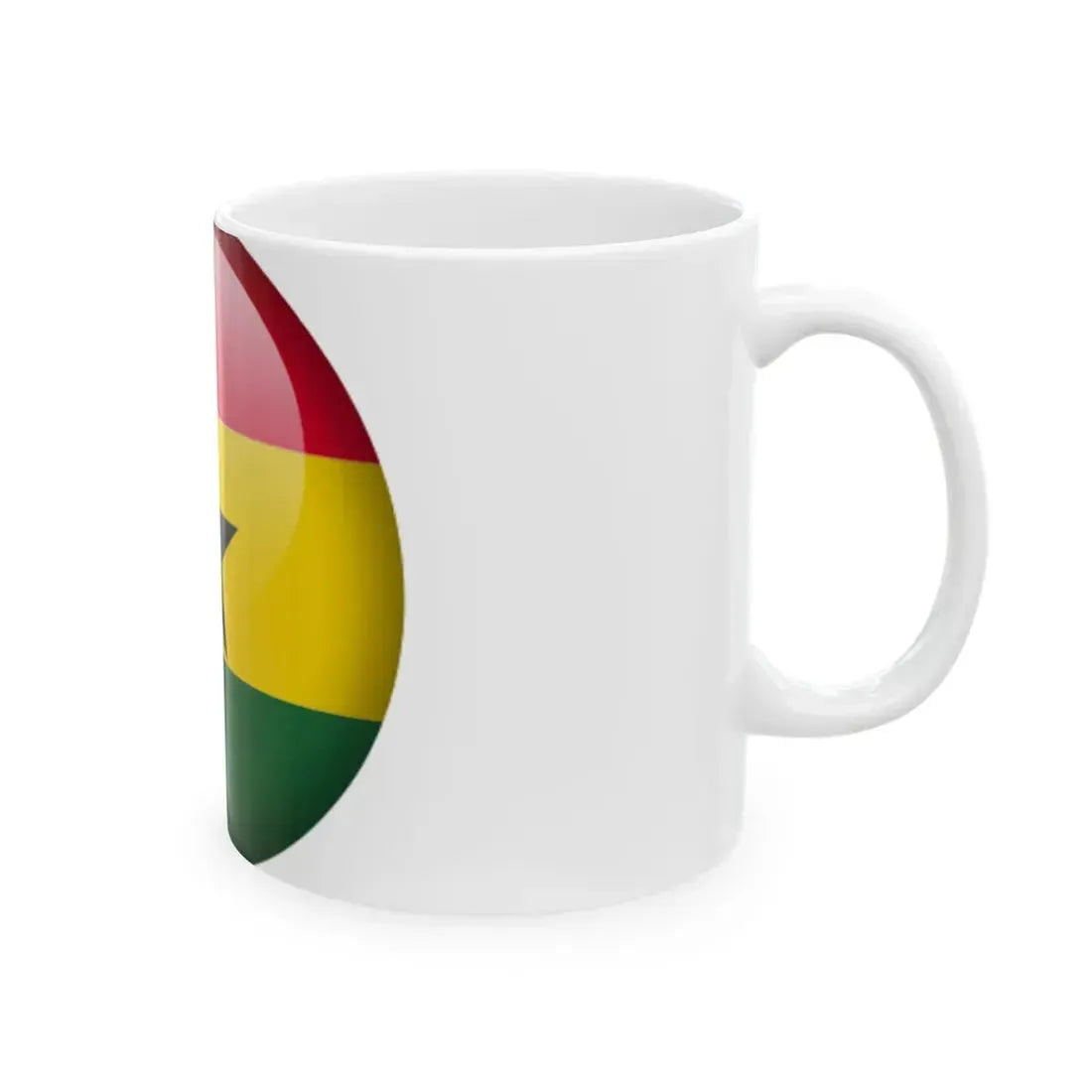 Flag orb Ghana (Ghana) White Coffee Mug - Go Mug Yourself