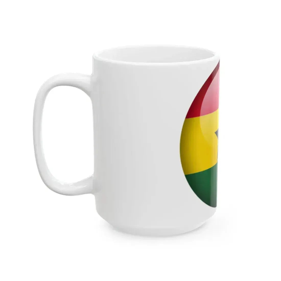 Flag orb Ghana (Ghana) White Coffee Mug - Go Mug Yourself