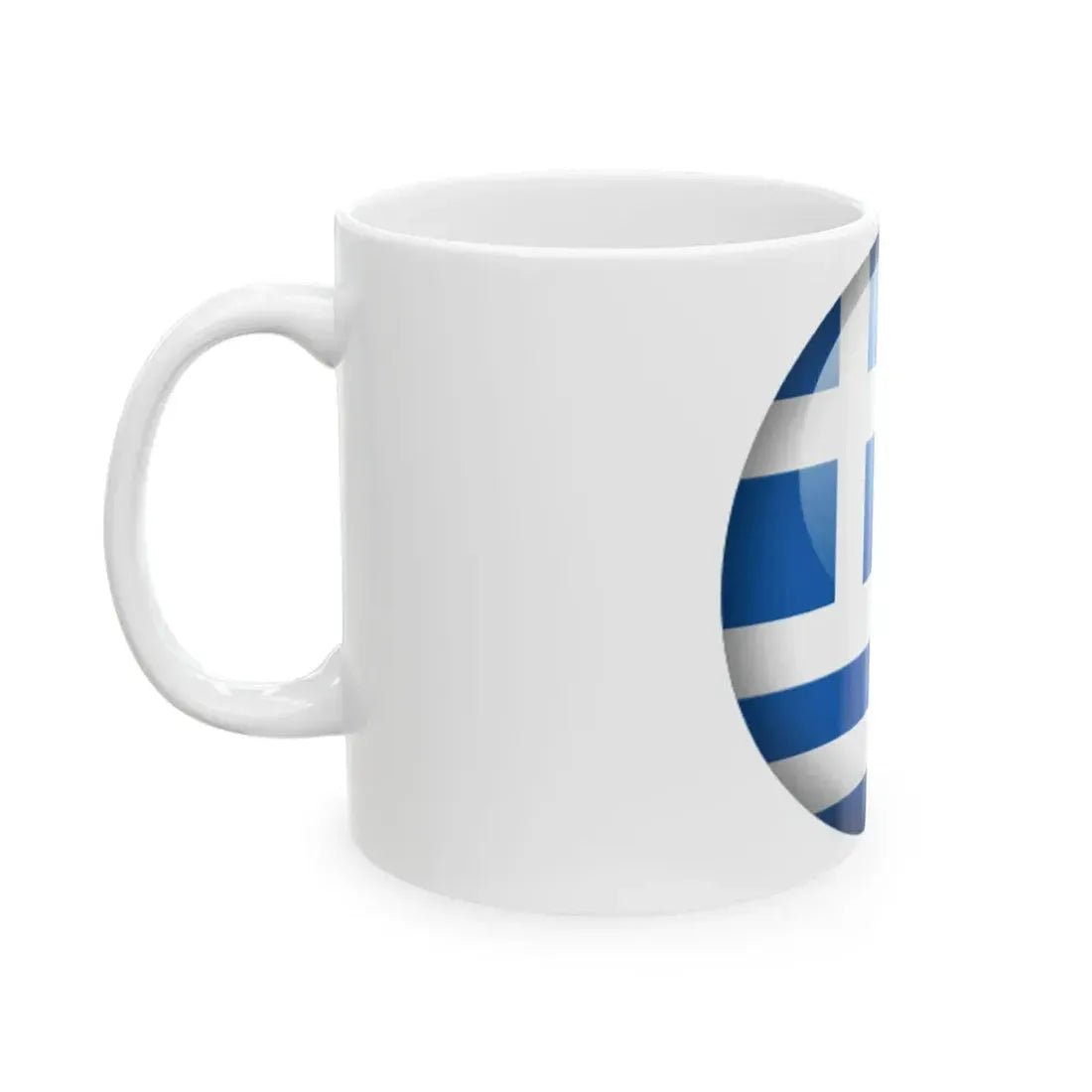 Flag orb Greece (Greece) White Coffee Mug - Go Mug Yourself
