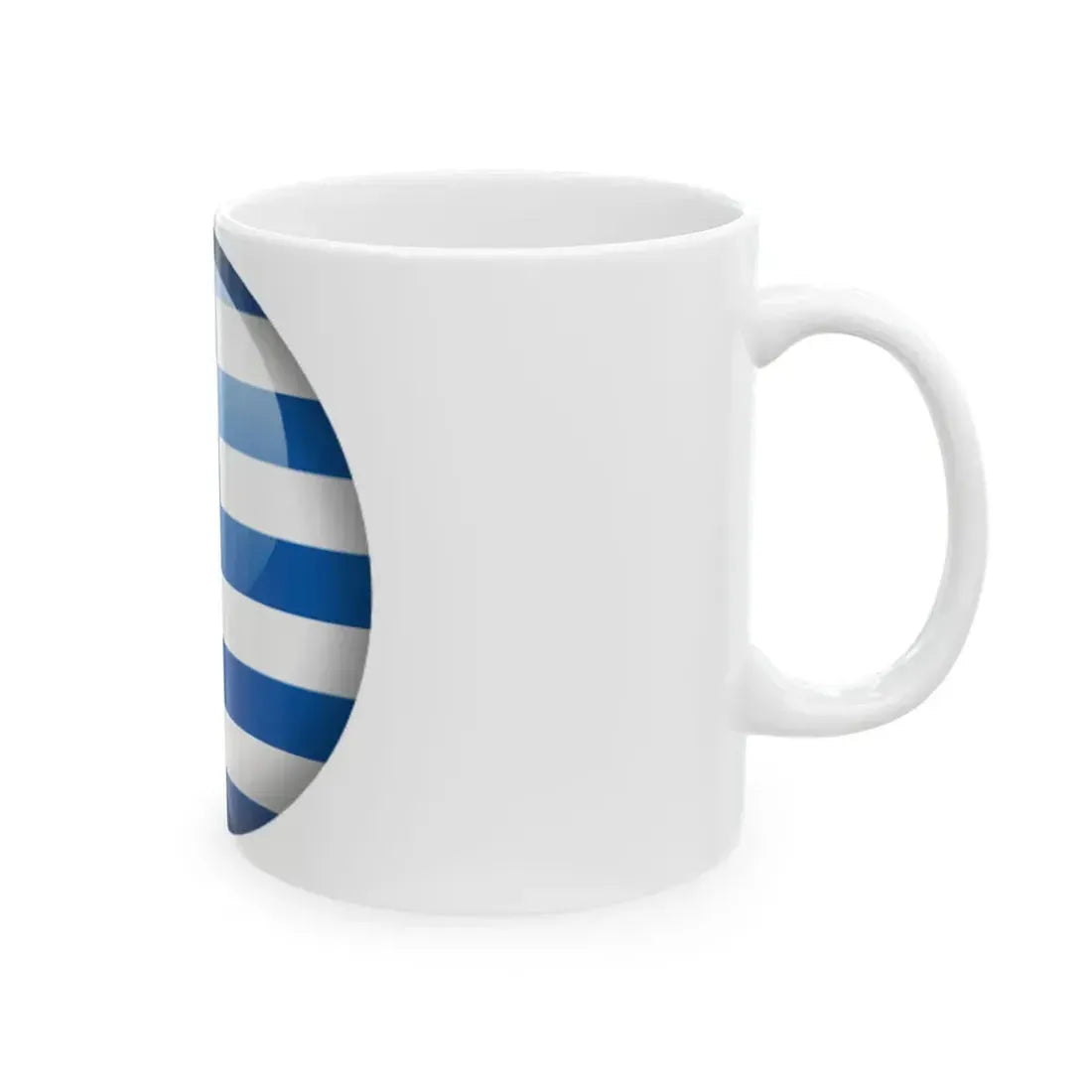Flag orb Greece (Greece) White Coffee Mug - Go Mug Yourself