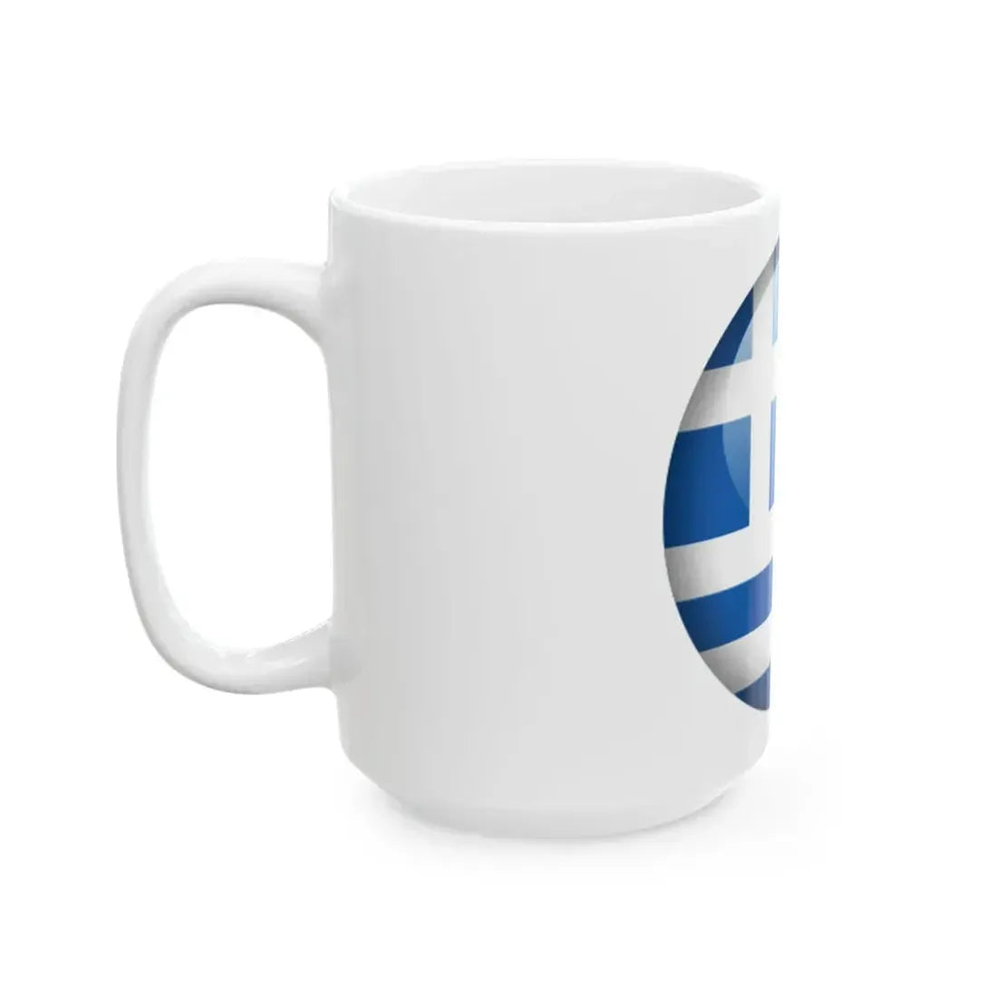 Flag orb Greece (Greece) White Coffee Mug - Go Mug Yourself