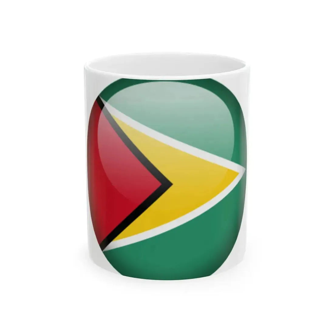 Flag orb Guyana (Guyana) White Coffee Mug 11oz - Go Mug Yourself