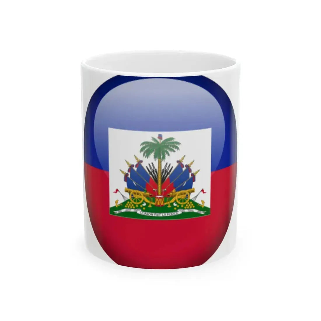Flag orb Haiti (Haiti) White Coffee Mug 11oz - Go Mug Yourself