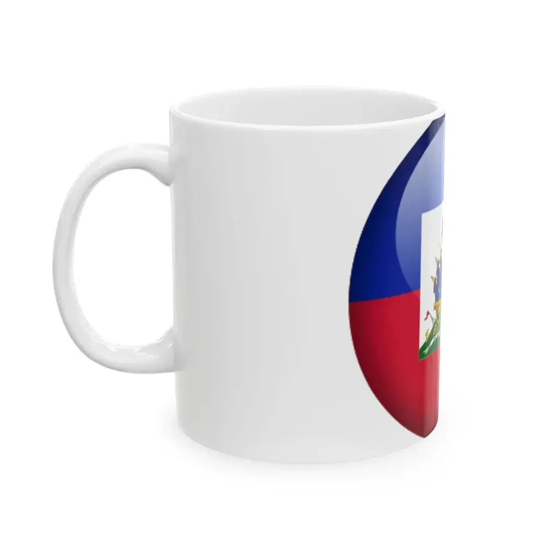 Flag orb Haiti (Haiti) White Coffee Mug - Go Mug Yourself