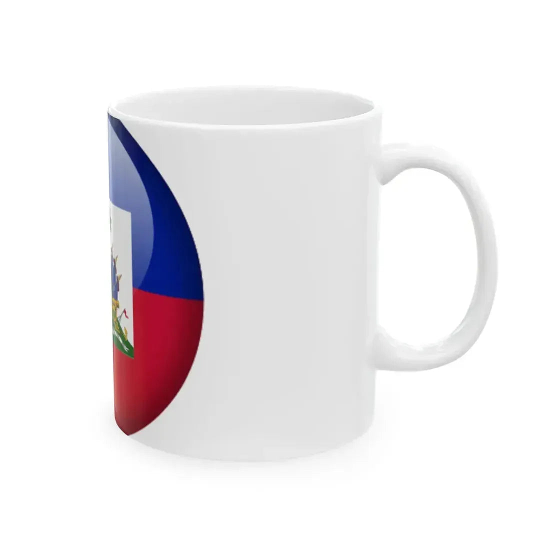 Flag orb Haiti (Haiti) White Coffee Mug - Go Mug Yourself