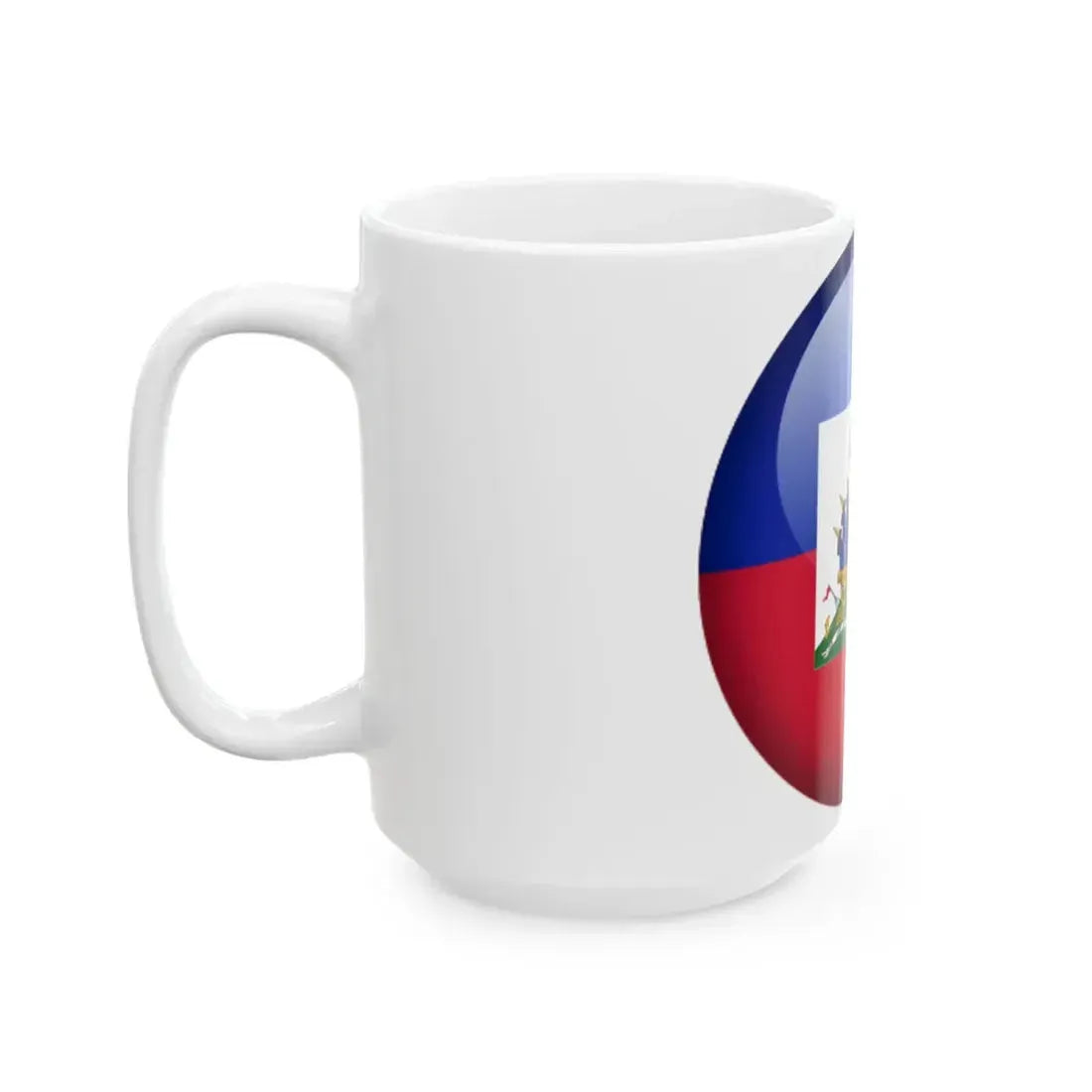 Flag orb Haiti (Haiti) White Coffee Mug - Go Mug Yourself