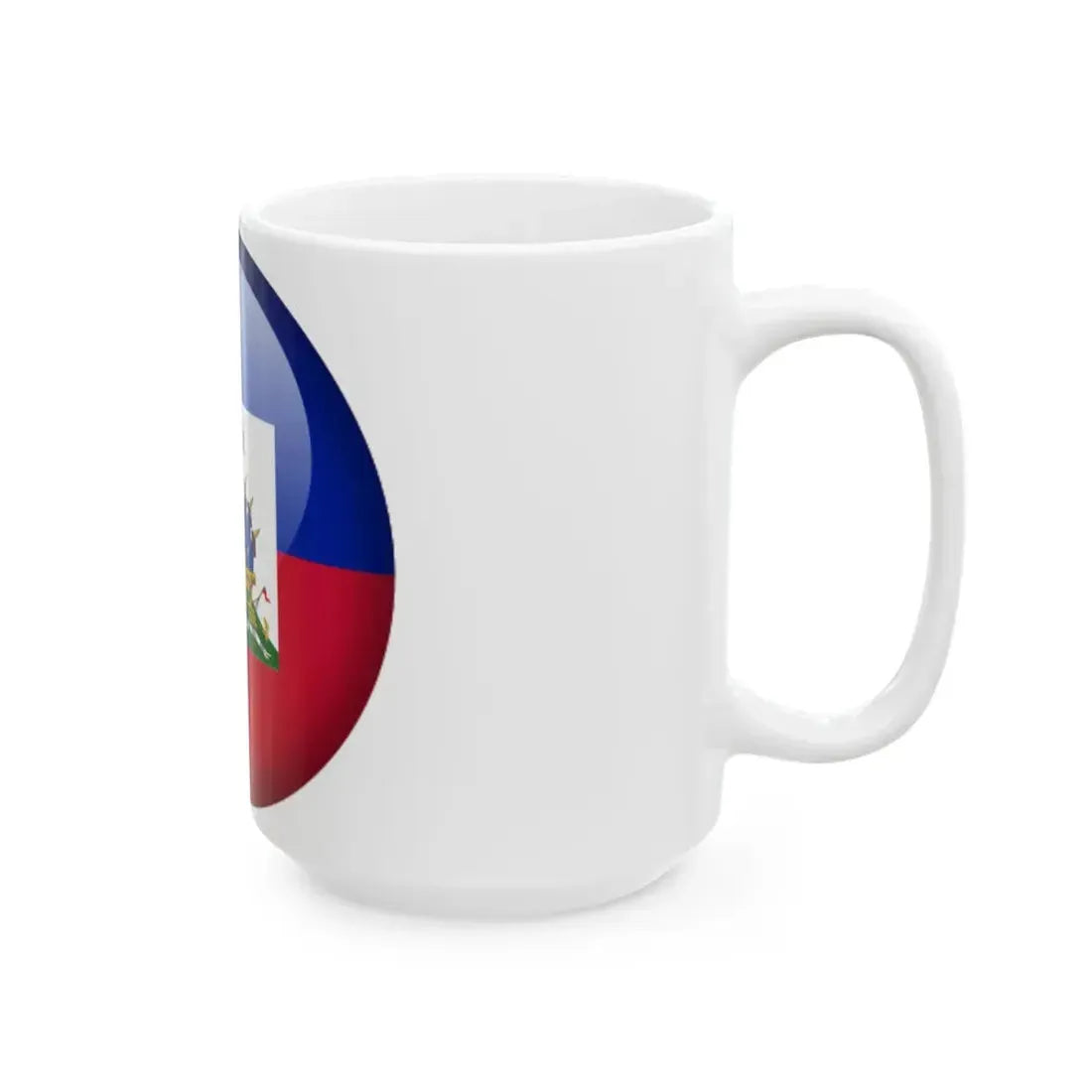 Flag orb Haiti (Haiti) White Coffee Mug - Go Mug Yourself