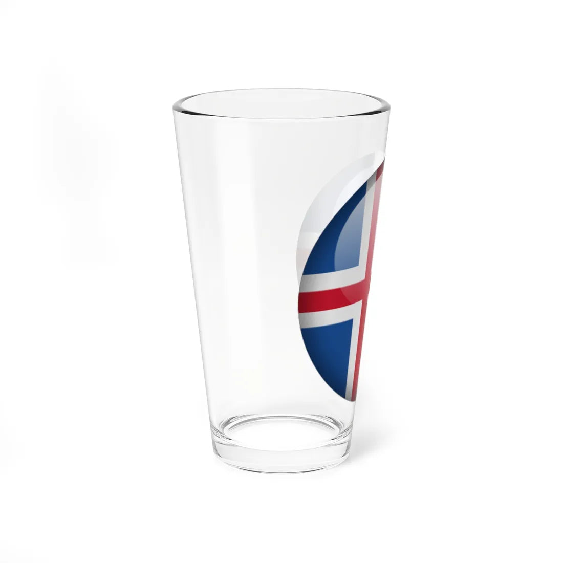 Flag orb Iceland (Iceland) Pint Glass 16oz - Go Mug Yourself