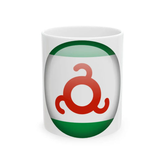 Flag orb Ingushetia (Russia) White Coffee Mug 11oz - Go Mug Yourself