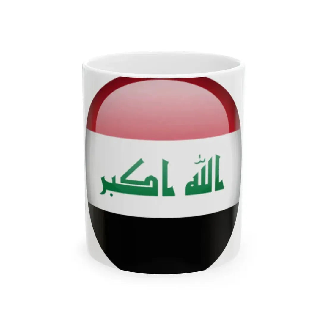 Flag orb Iraq (Iraq) White Coffee Mug 11oz - Go Mug Yourself