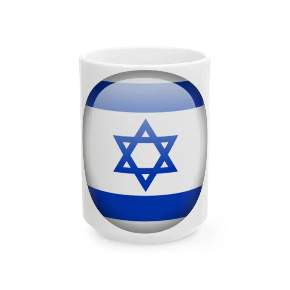 Flag orb Israel (Israel) White Coffee Mug 15oz - Go Mug Yourself