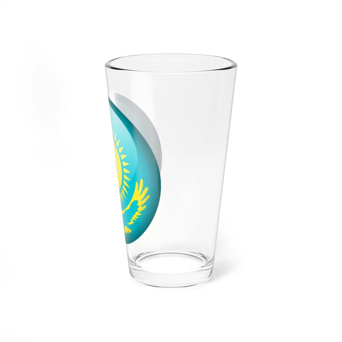 Flag orb Kazakhstan (Kazakhstan) Pint Glass 16oz - Go Mug Yourself