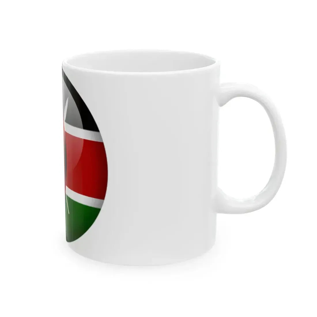 Flag orb Kenya (Kenya) White Coffee Mug - Go Mug Yourself