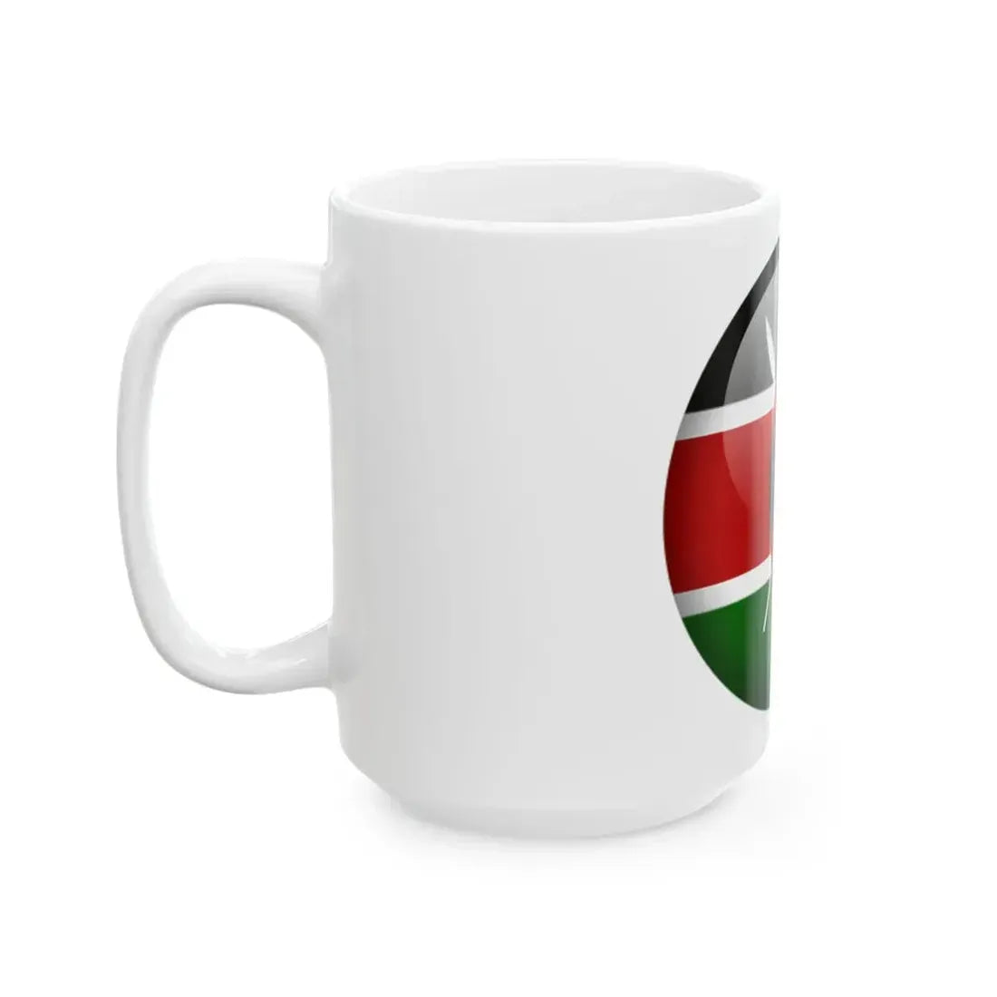 Flag orb Kenya (Kenya) White Coffee Mug - Go Mug Yourself