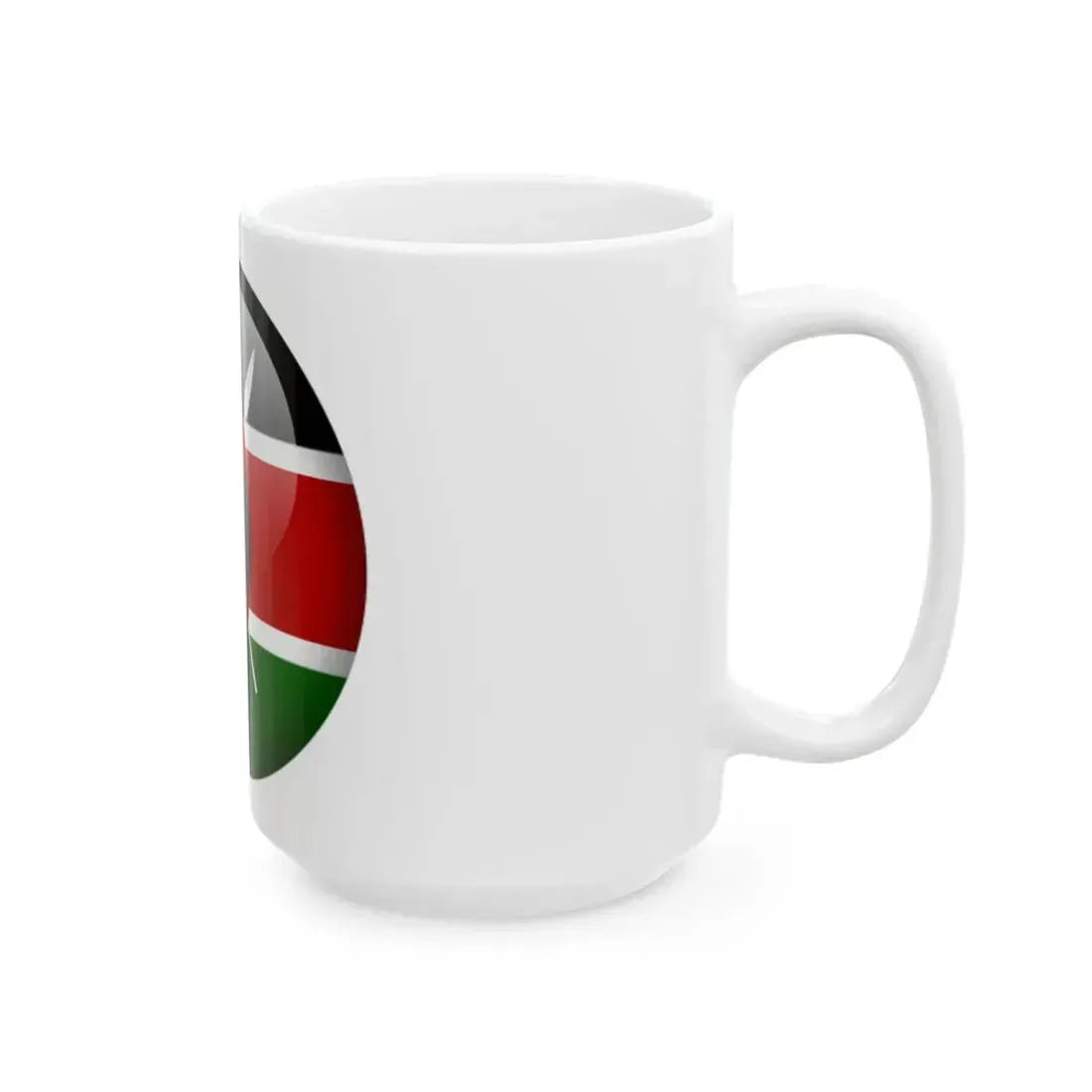 Flag orb Kenya (Kenya) White Coffee Mug - Go Mug Yourself