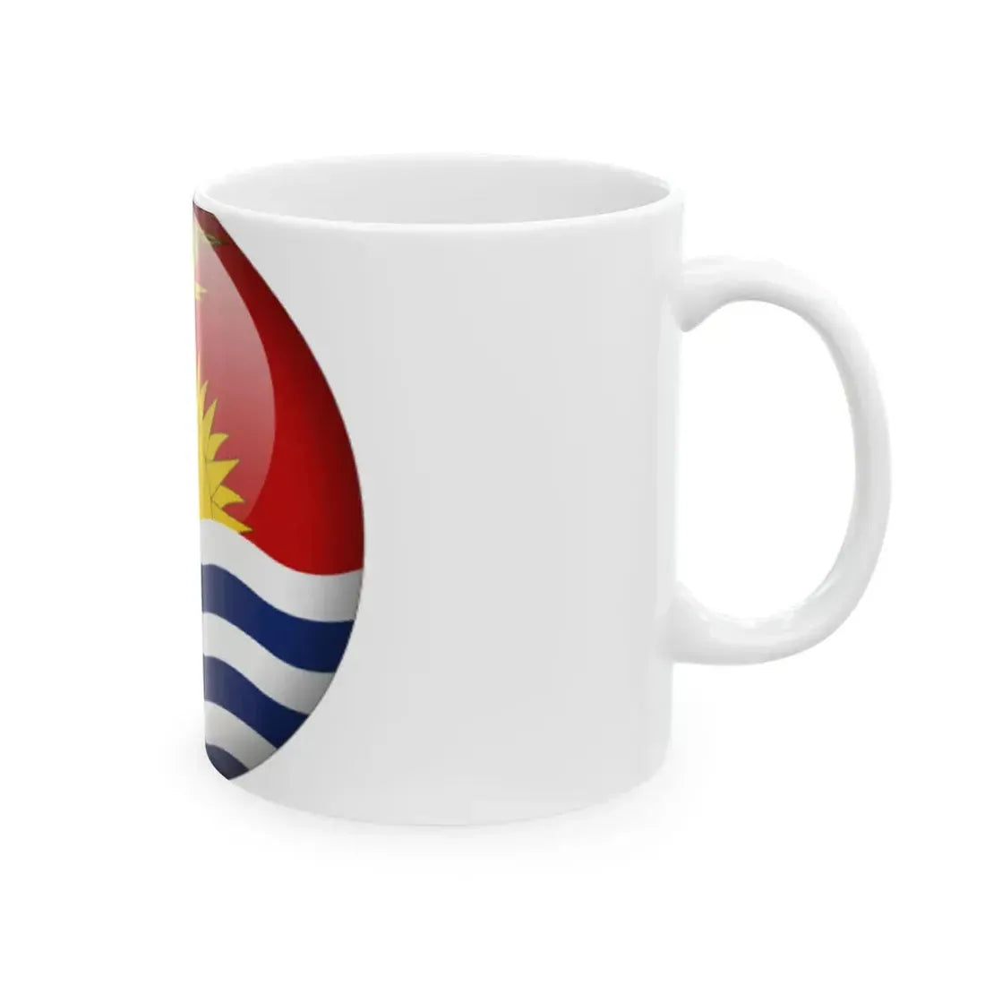 Flag orb Kiribati (Kiribati) White Coffee Mug - Go Mug Yourself