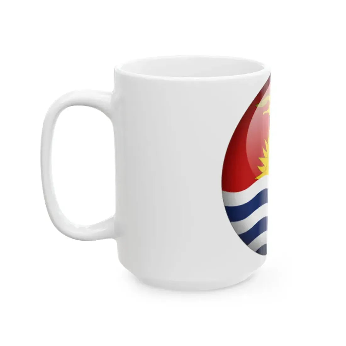 Flag orb Kiribati (Kiribati) White Coffee Mug - Go Mug Yourself