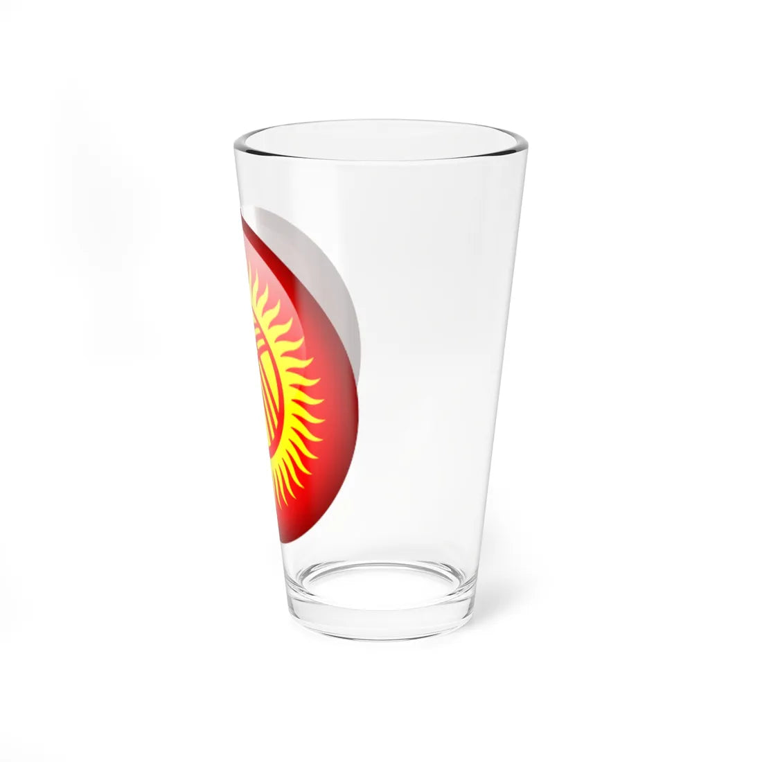 Flag orb Kyrgyzstan (Kyrgyzstan) Pint Glass 16oz - Go Mug Yourself