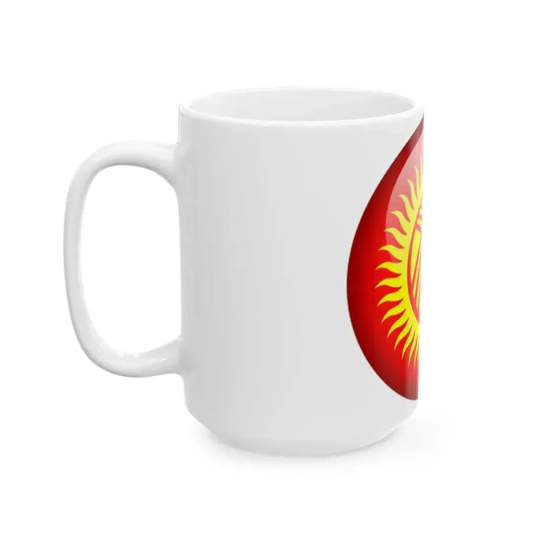 Flag orb Kyrgyzstan (Kyrgyzstan) White Coffee Mug - Go Mug Yourself