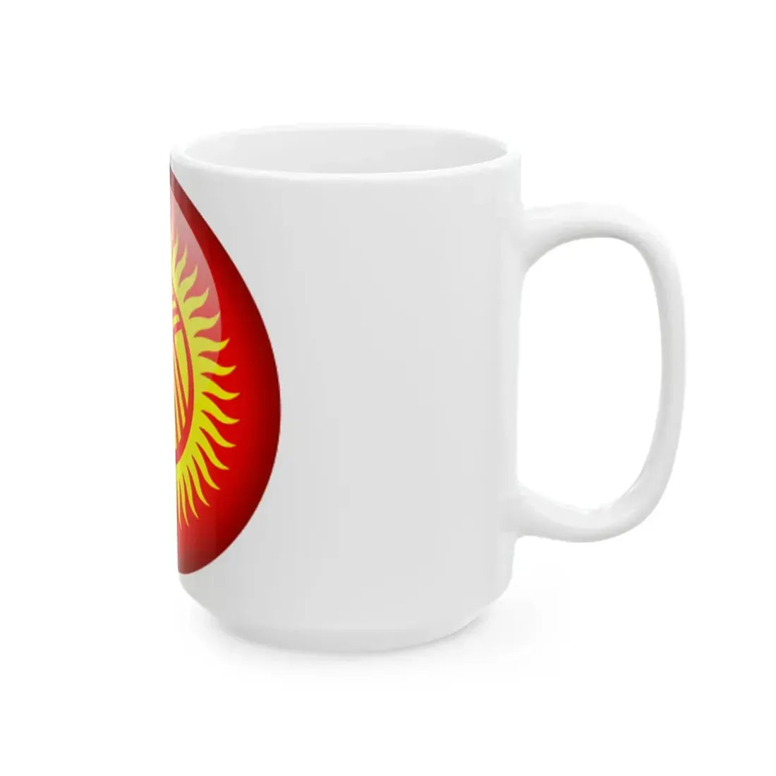 Flag orb Kyrgyzstan (Kyrgyzstan) White Coffee Mug - Go Mug Yourself