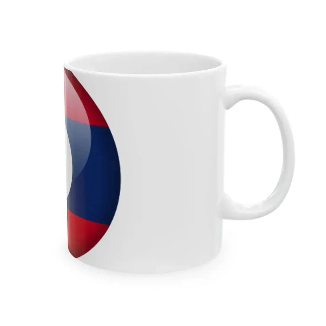 Flag orb Laos (Laos) White Coffee Mug - Go Mug Yourself