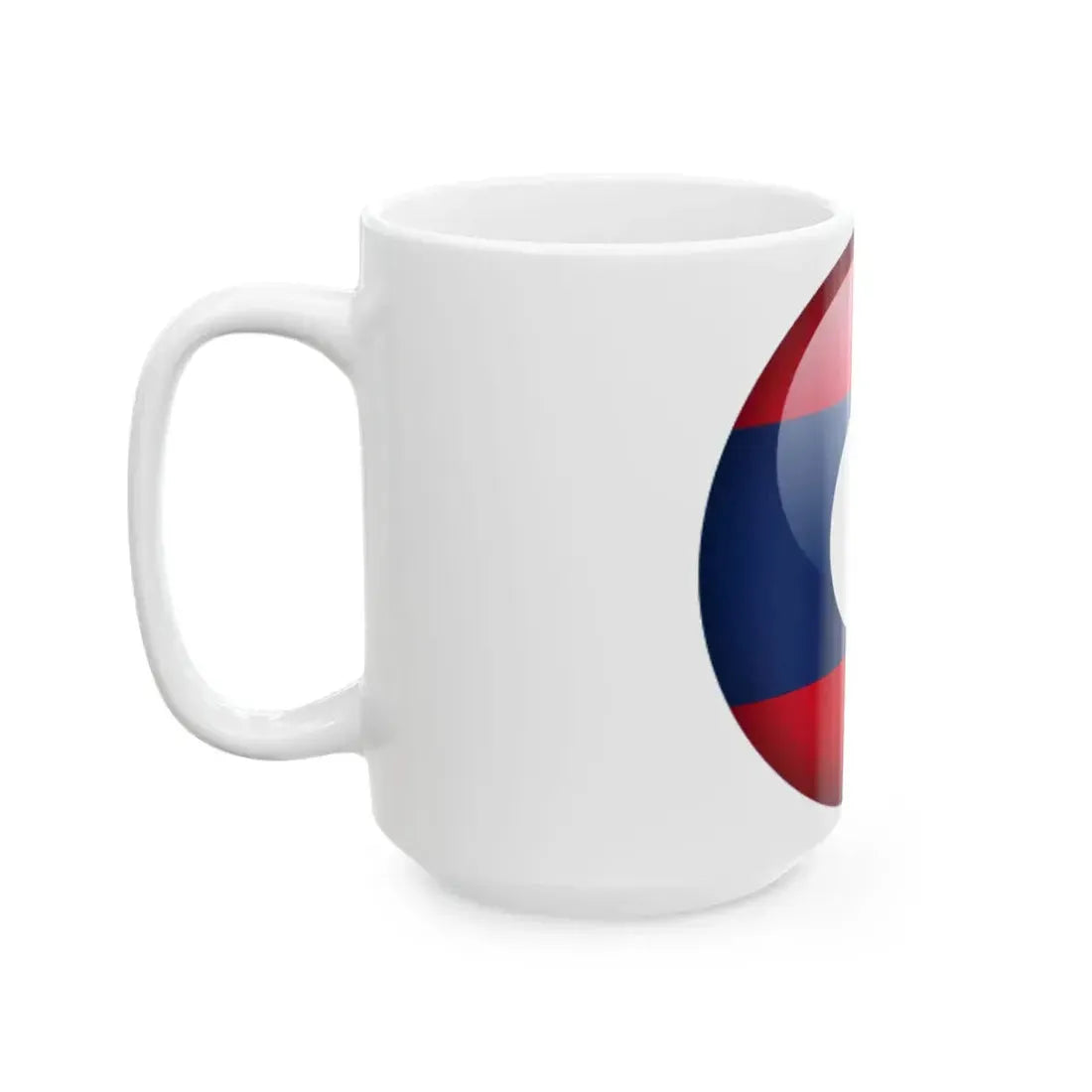Flag orb Laos (Laos) White Coffee Mug - Go Mug Yourself