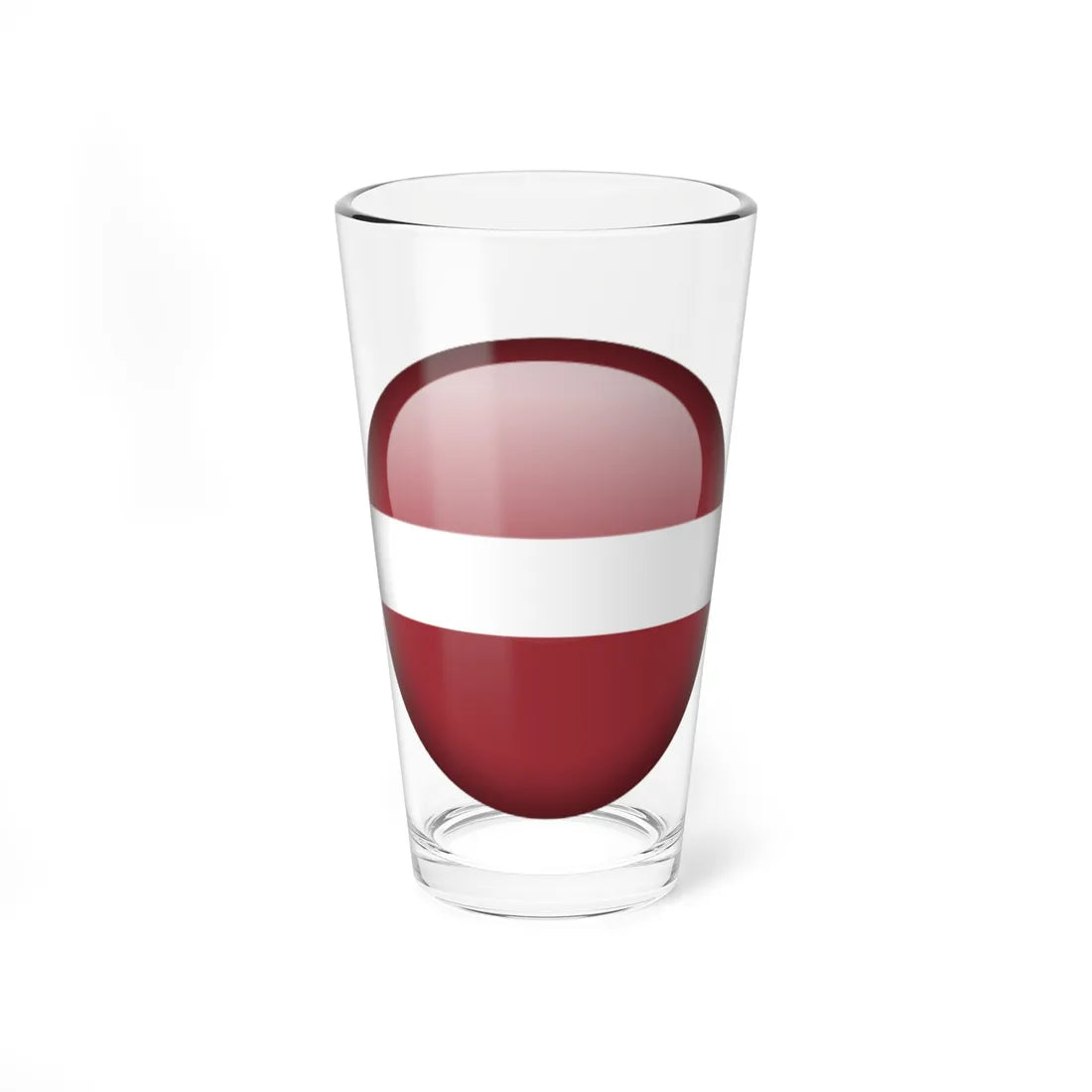 Flag orb Latvia (Latvia) Pint Glass 16oz 16oz - Go Mug Yourself