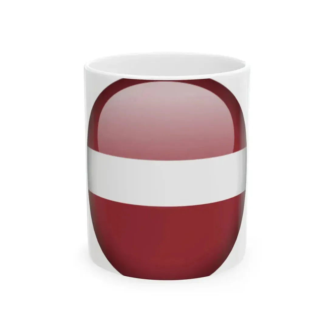 Flag orb Latvia (Latvia) White Coffee Mug 11oz - Go Mug Yourself