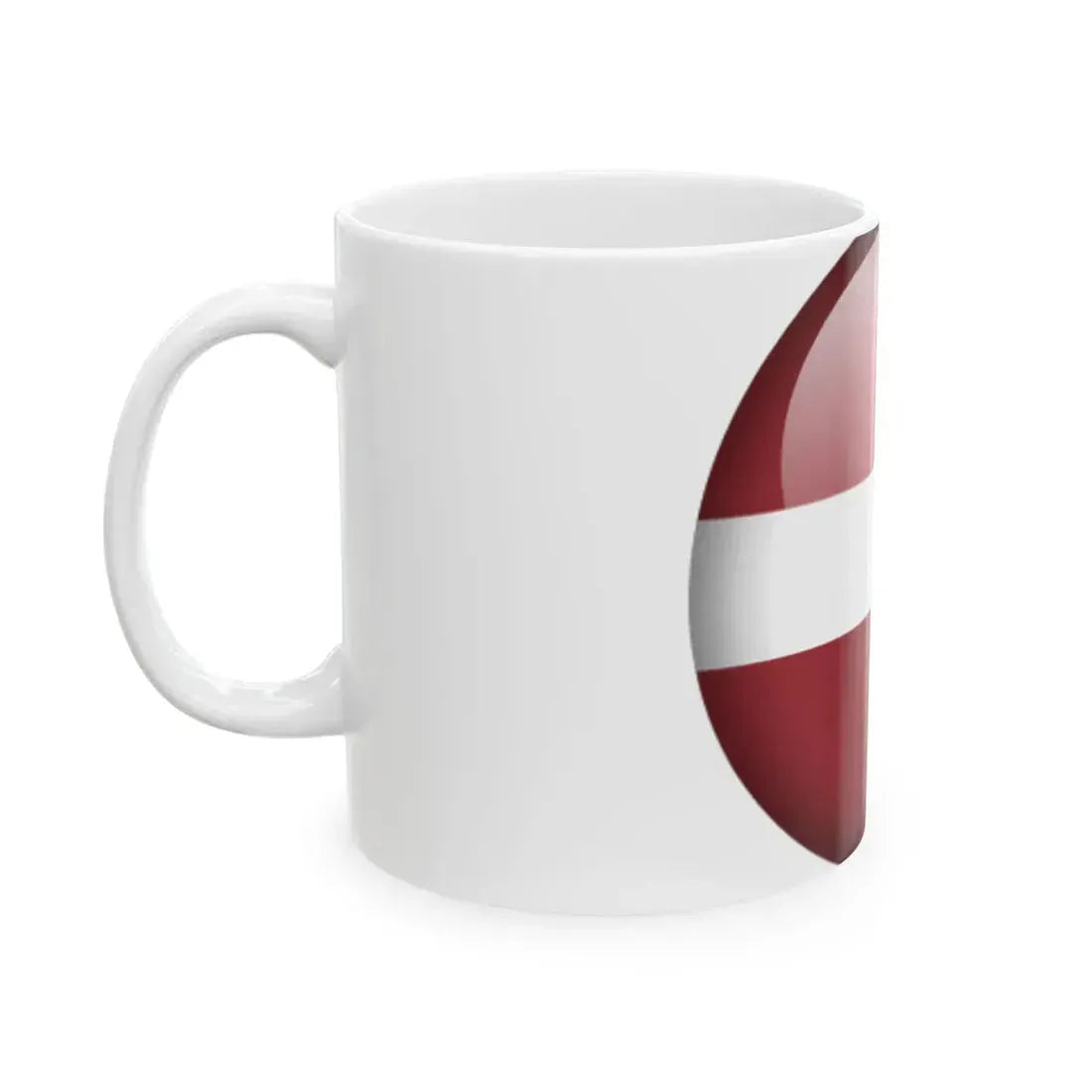 Flag orb Latvia (Latvia) White Coffee Mug - Go Mug Yourself
