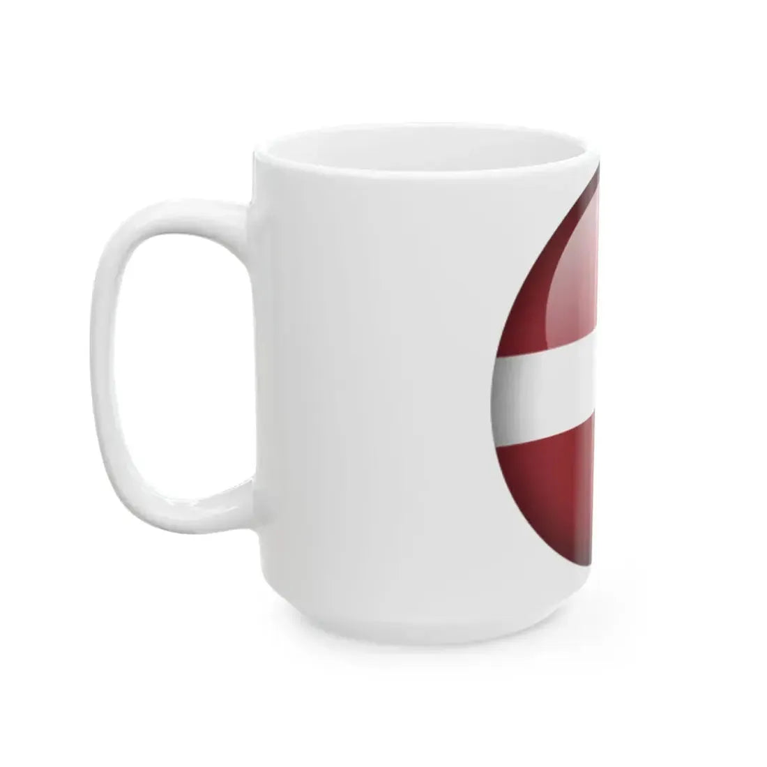 Flag orb Latvia (Latvia) White Coffee Mug - Go Mug Yourself