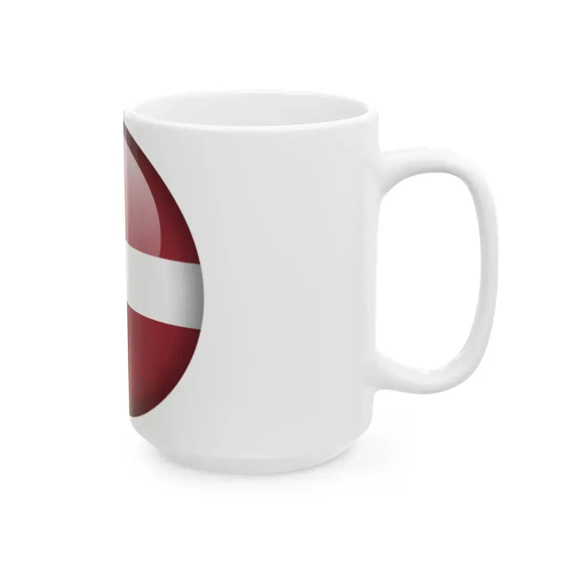 Flag orb Latvia (Latvia) White Coffee Mug - Go Mug Yourself