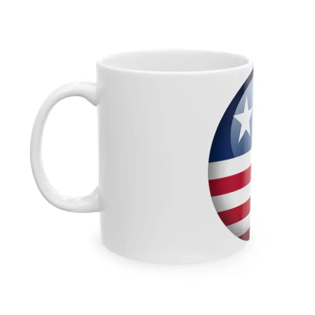 Flag orb Liberia (Liberia) White Coffee Mug - Go Mug Yourself