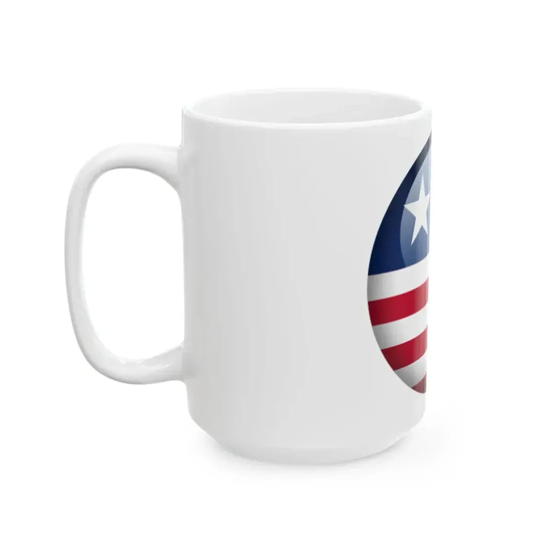 Flag orb Liberia (Liberia) White Coffee Mug - Go Mug Yourself