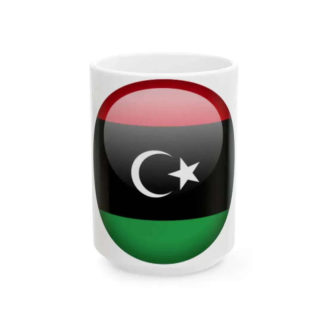 Flag orb Libya (Libya) White Coffee Mug 15oz - Go Mug Yourself