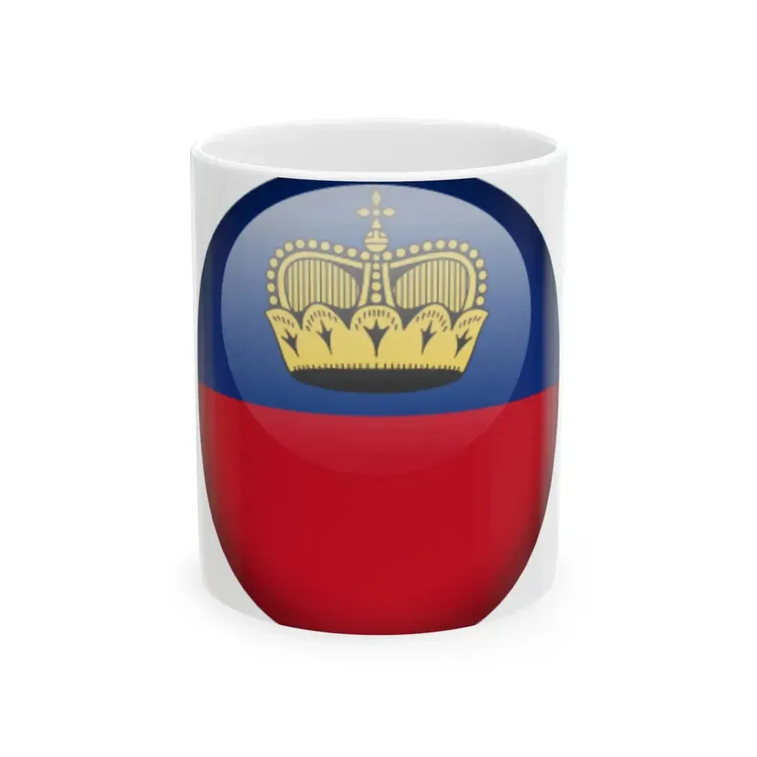 Flag orb Liechtenstein (Liechtenstein) White Coffee Mug 11oz - Go Mug Yourself
