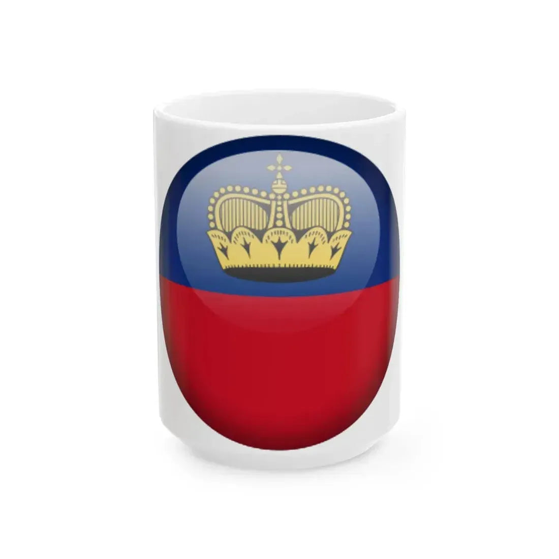 Flag orb Liechtenstein (Liechtenstein) White Coffee Mug 15oz - Go Mug Yourself