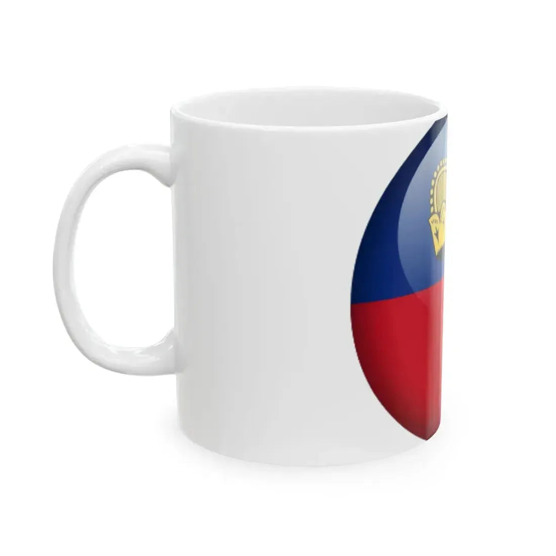 Flag orb Liechtenstein (Liechtenstein) White Coffee Mug - Go Mug Yourself