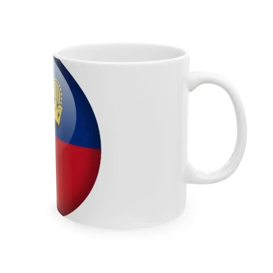 Flag orb Liechtenstein (Liechtenstein) White Coffee Mug - Go Mug Yourself