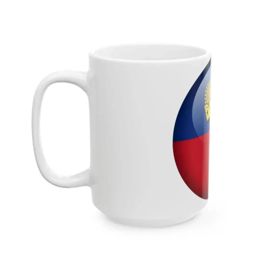 Flag orb Liechtenstein (Liechtenstein) White Coffee Mug - Go Mug Yourself