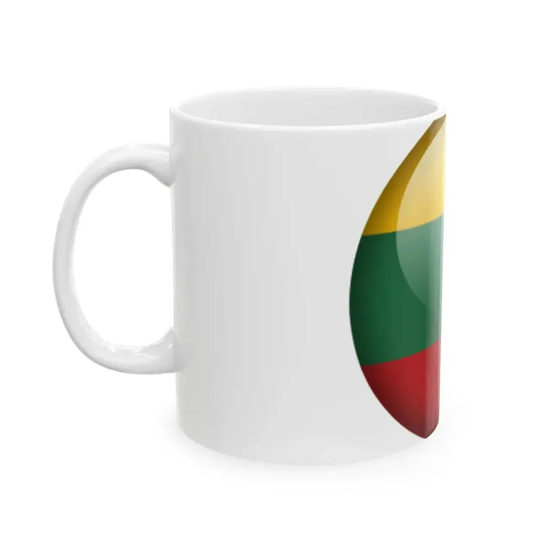 Flag orb Lithuania (Lithuania) White Coffee Mug - Go Mug Yourself