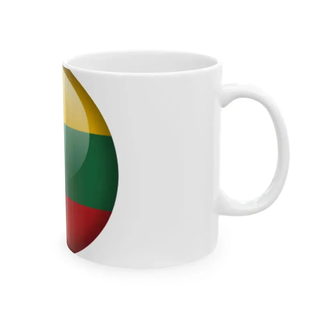 Flag orb Lithuania (Lithuania) White Coffee Mug - Go Mug Yourself