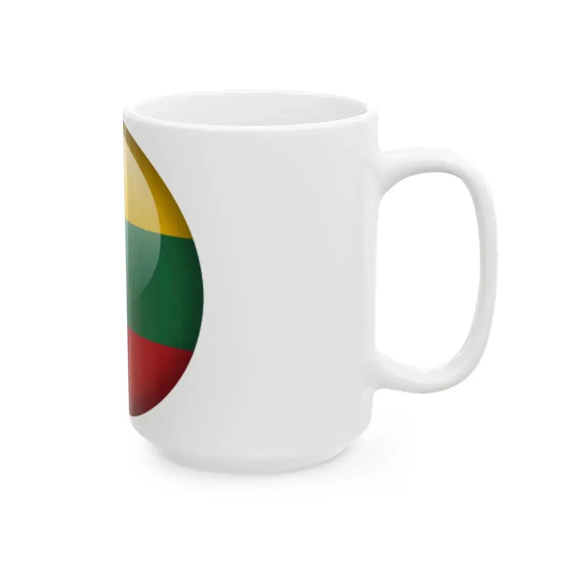 Flag orb Lithuania (Lithuania) White Coffee Mug - Go Mug Yourself