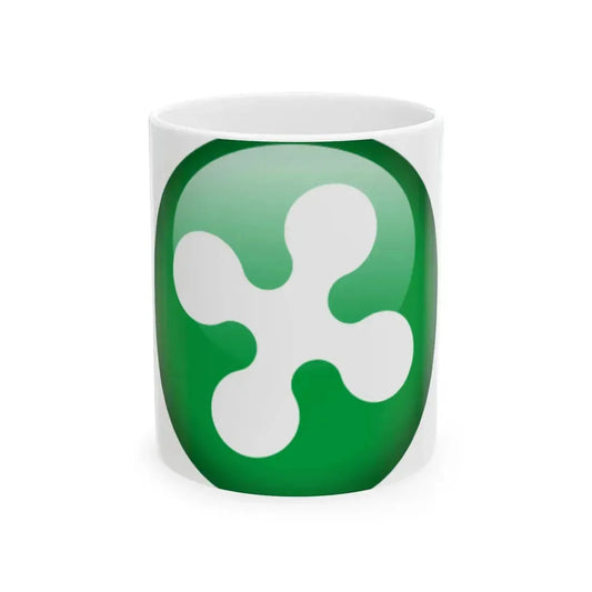 Flag orb Lombardy (Italy) White Coffee Mug 11oz - Go Mug Yourself