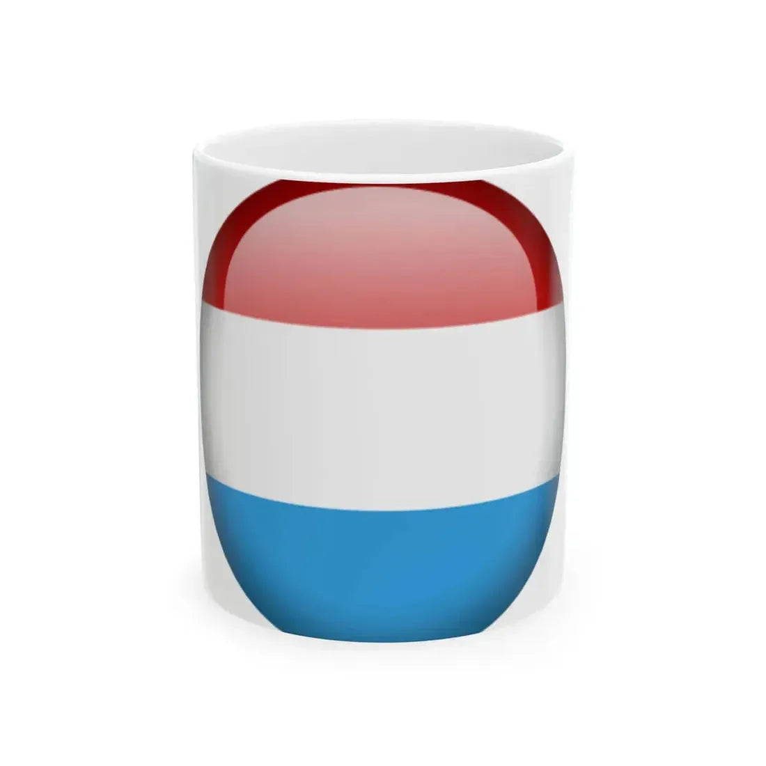 Flag orb Luxembourg (Luxembourg) White Coffee Mug 11oz - Go Mug Yourself