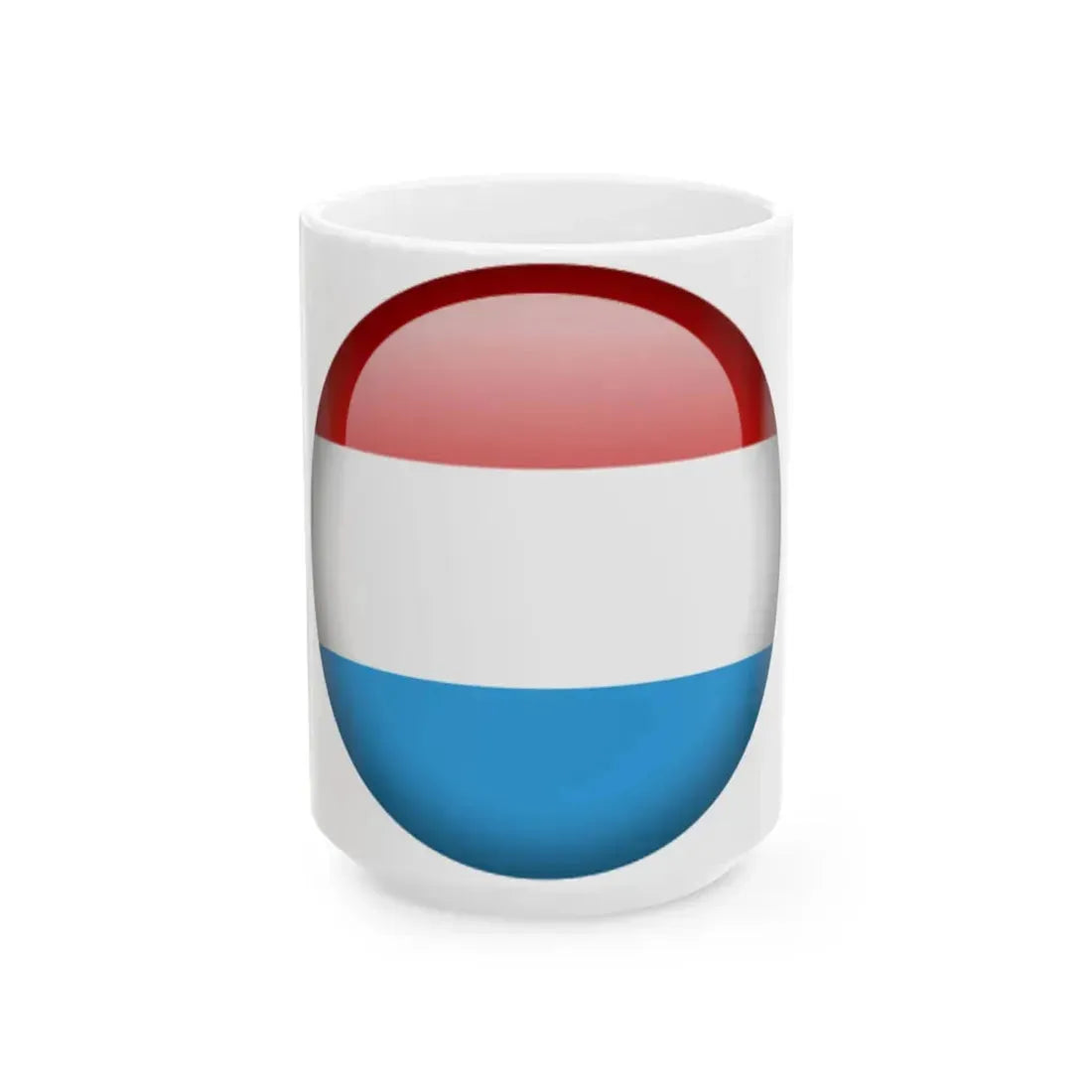 Flag orb Luxembourg (Luxembourg) White Coffee Mug 15oz - Go Mug Yourself