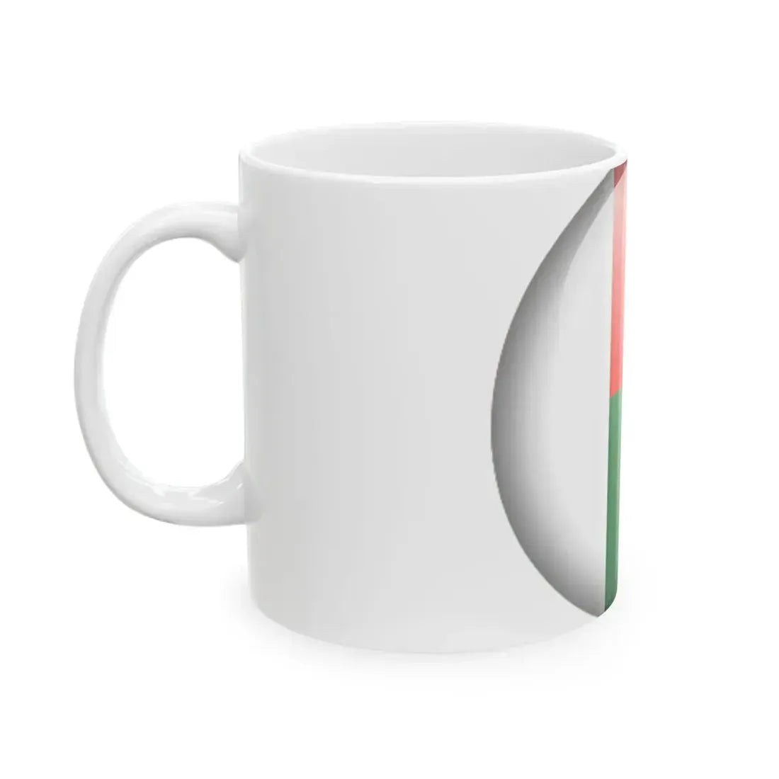 Flag orb Madagascar (Madagascar) White Coffee Mug - Go Mug Yourself