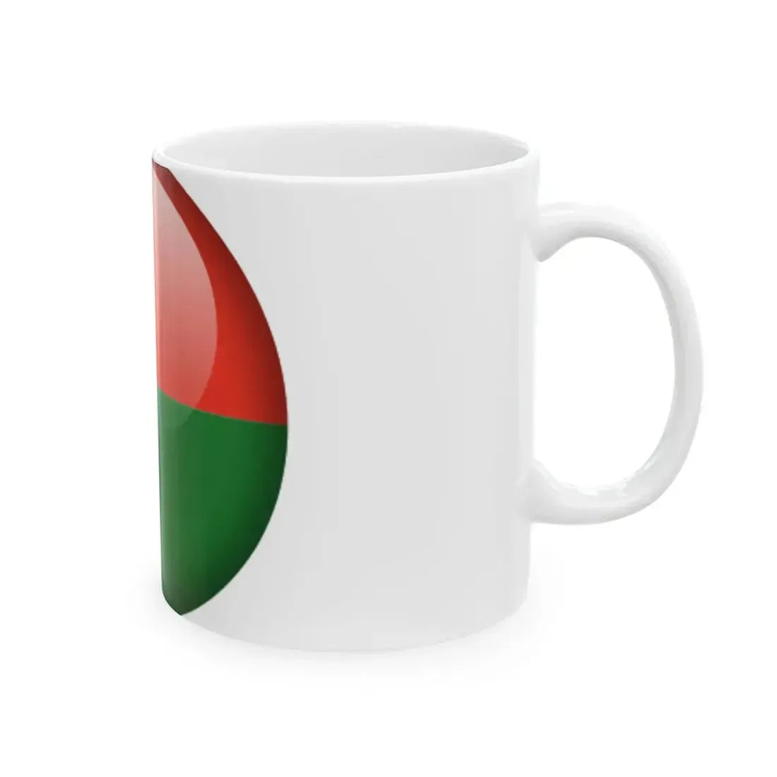 Flag orb Madagascar (Madagascar) White Coffee Mug - Go Mug Yourself