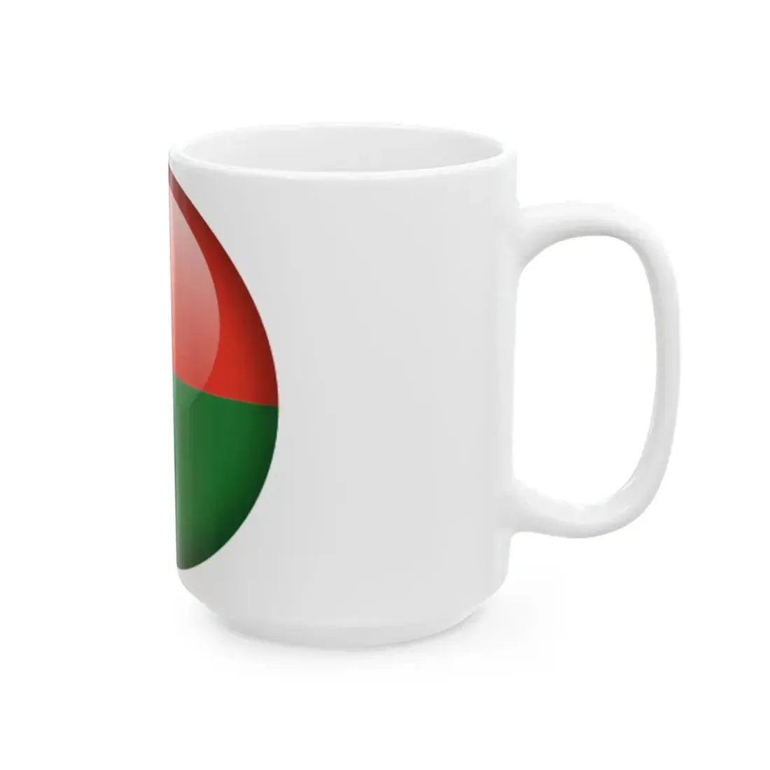 Flag orb Madagascar (Madagascar) White Coffee Mug - Go Mug Yourself