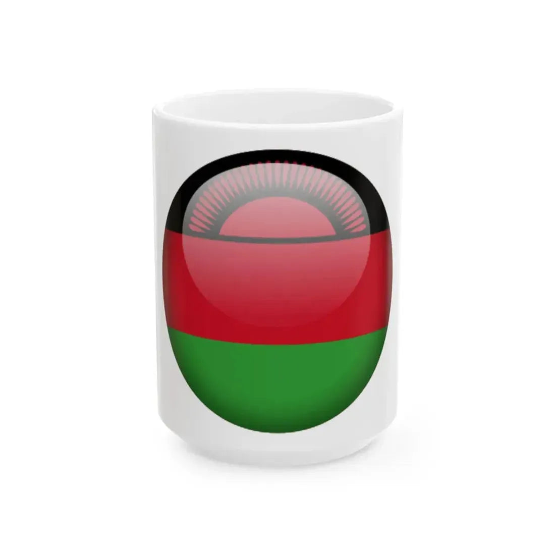 Flag orb Malawi (Malawi) White Coffee Mug 15oz - Go Mug Yourself