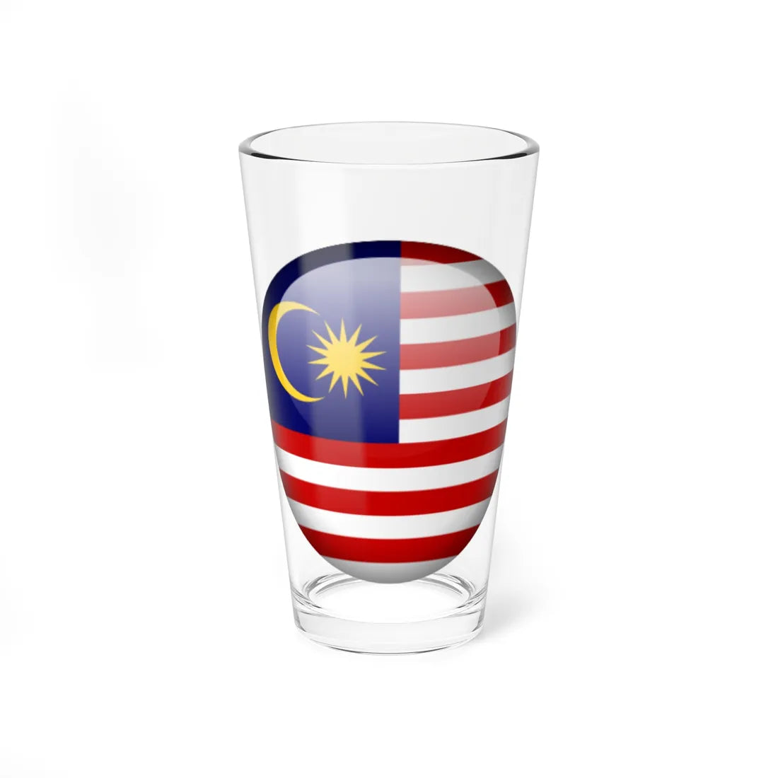 Flag orb Malaysia (Malaysia) Pint Glass 16oz 16oz - Go Mug Yourself